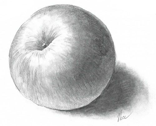 Apple Drawing by emueller | Изображение яблока, Рисунок карандашом, Яблоки