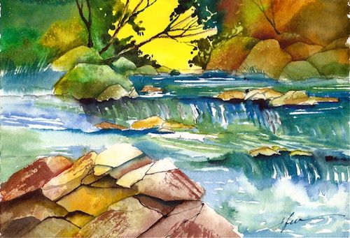 Watercolor for Beginners (Episode 08): Rushing River with Jan Fabian  Wallake Video Download