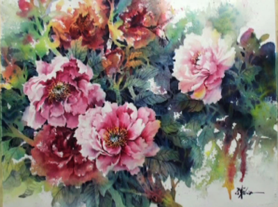 Watercolor with Lian Quan Zhen: Peony & Hummingbird Video Download ...