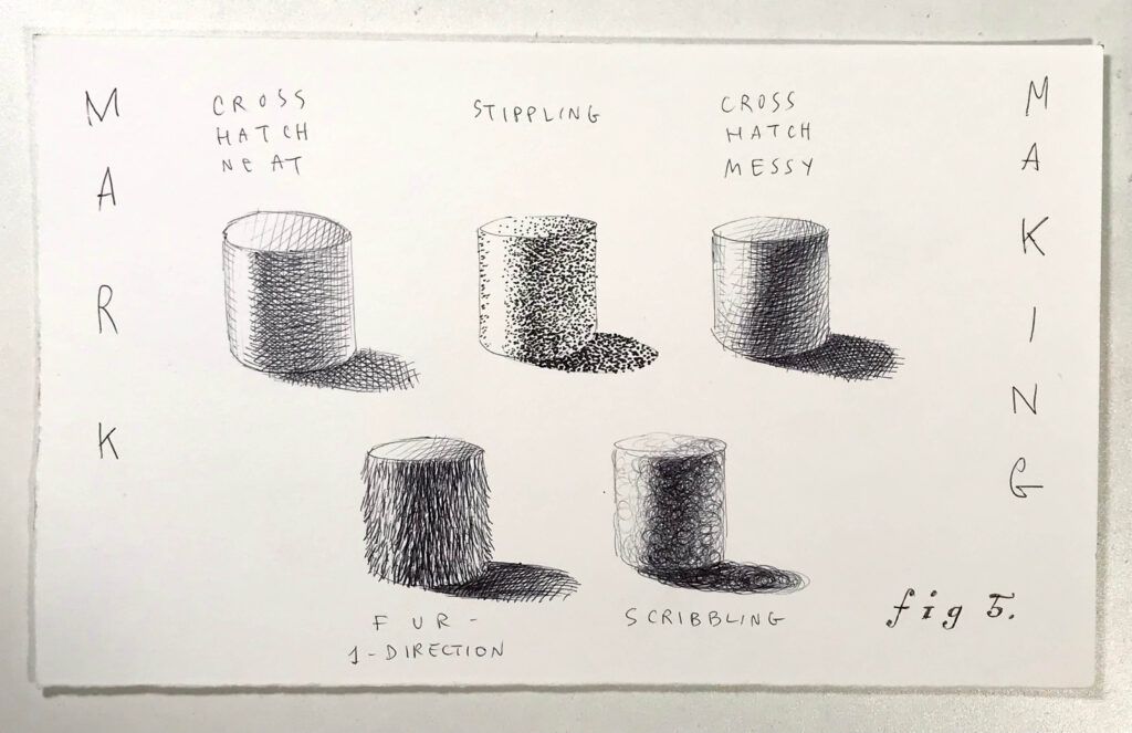 Guno Park shows how to create texture through mark-making with Zebra Pen