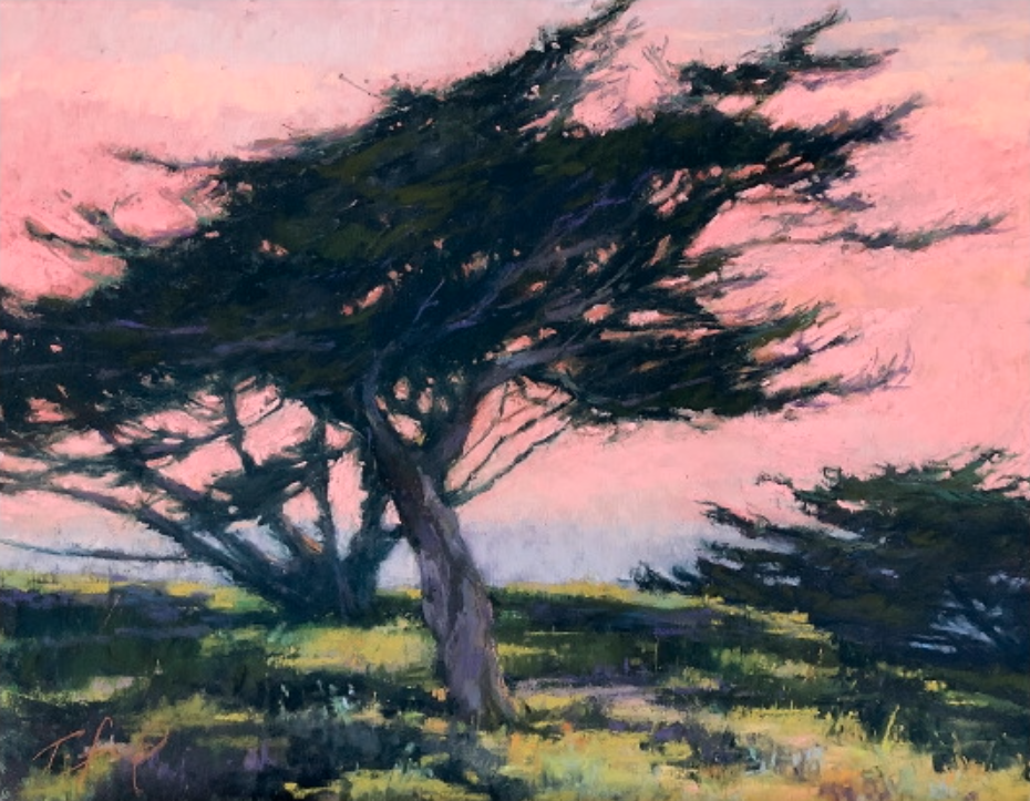 Terri Ford Landscape Paintings: Dusk Cypress