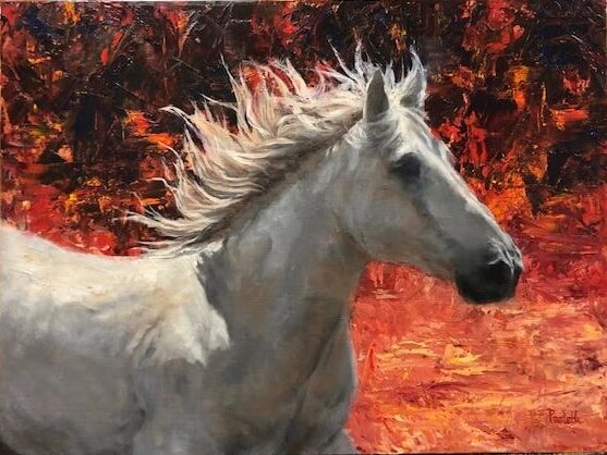 Best horse art: Fire and Ice by Diane Paoletti (12x16, oil on linen panel)