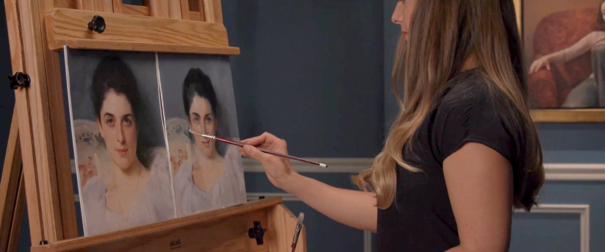 Painting a master copy of John singer Sargent to learn painting techniques