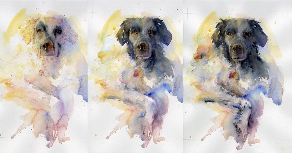 Paint a Dog Portrait in Watercolor Demo