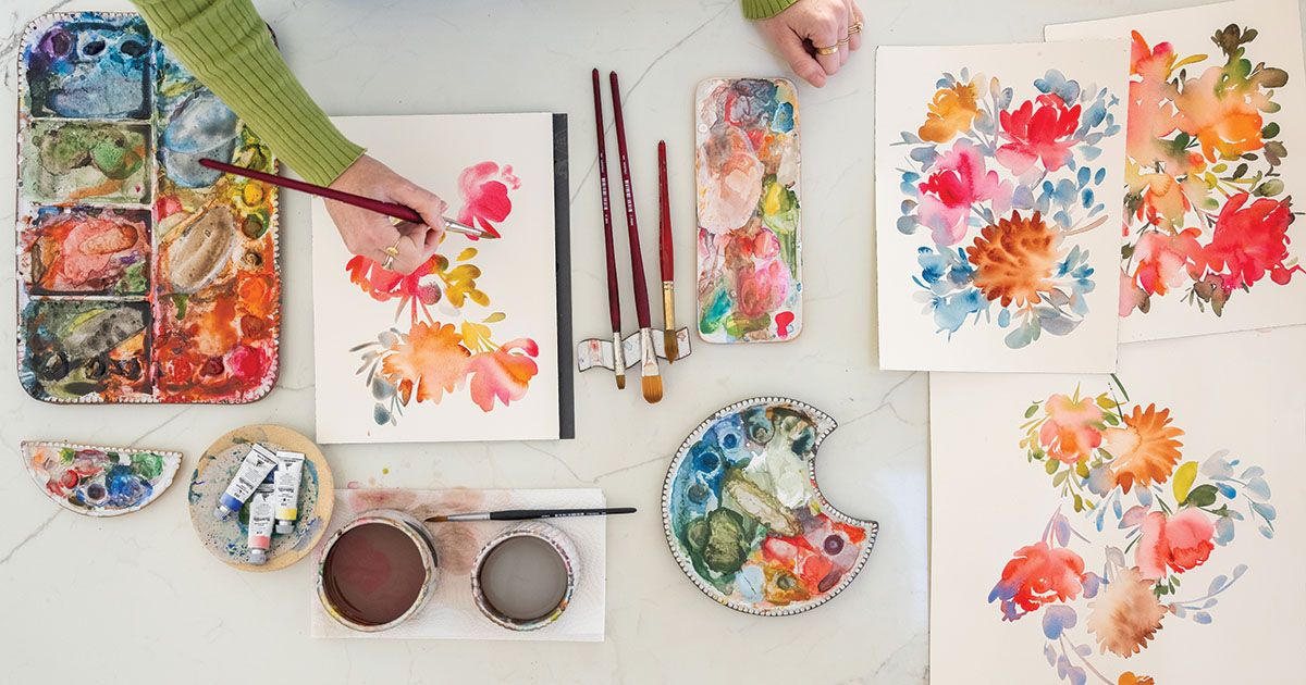SPECIAL FEATURE: Jenna Rainey of Mon Voir - Doodlewash®  Watercolour  inspiration, Floral watercolor, Artist brush