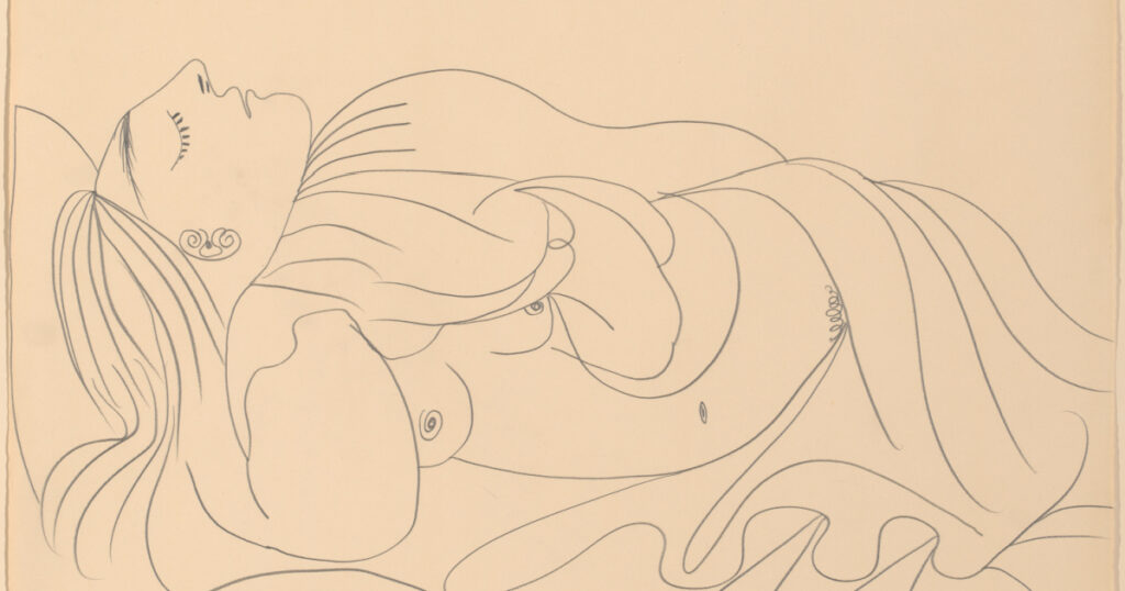 Reclining Nude (Sleeping Woman), September 5, 1969, by Pablo Picasso.